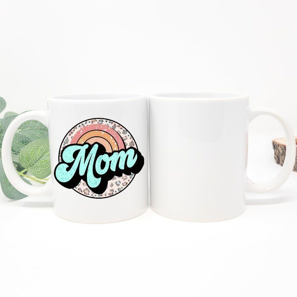 Boho rainbow Mom Hand crafted Mug